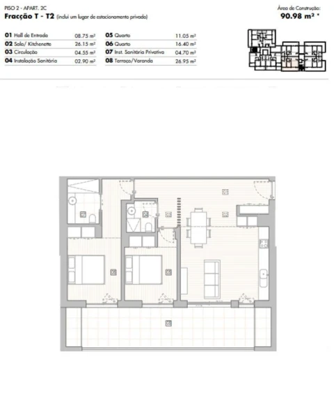 Apartamento T2 para Venda em Lagos (São Sebastião e Santa Maria)
