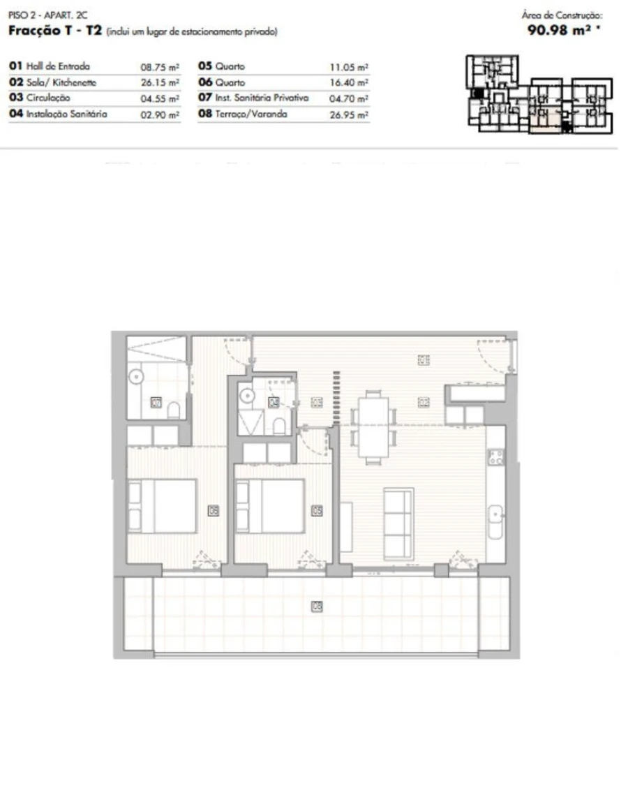 Apartamento T2 para Venda em Lagos (São Sebastião e Santa Maria) Foto 12
