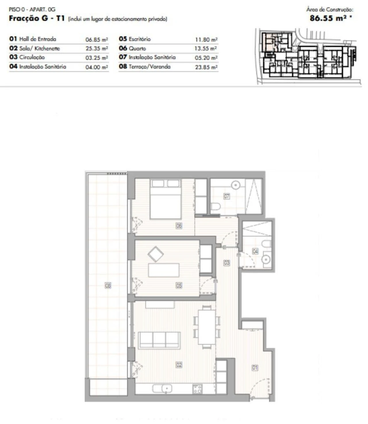 Apartamento T1 para Venda em Lagos (São Sebastião e Santa Maria) Foto 12