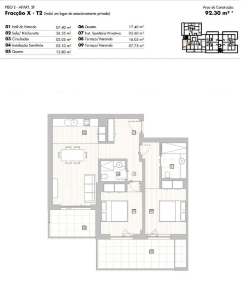 Apartamento T2 para Venda em Lagos (São Sebastião e Santa Maria)