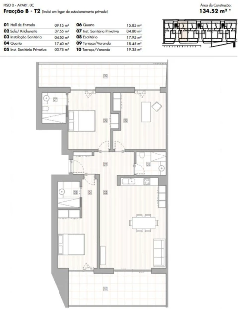 Apartamento T3 para Venda em Lagos (São Sebastião e Santa Maria)