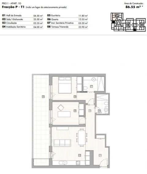Apartamento T1 para Venda em Lagos (São Sebastião e Santa Maria)
