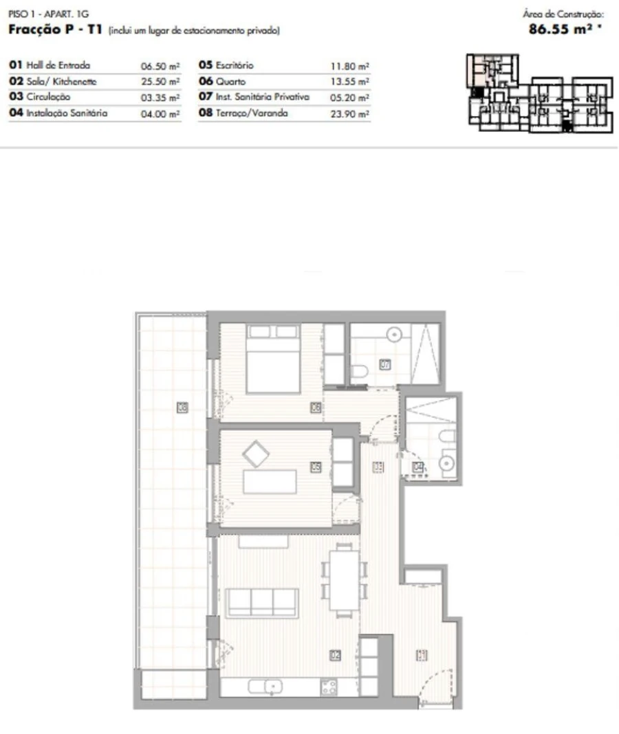 Apartamento T1 para Venda em Lagos (São Sebastião e Santa Maria) Foto 12