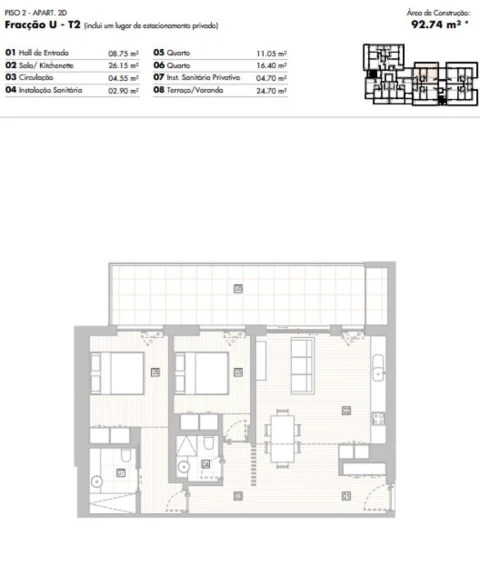 Apartamento T2 para Venda em Lagos (São Sebastião e Santa Maria)