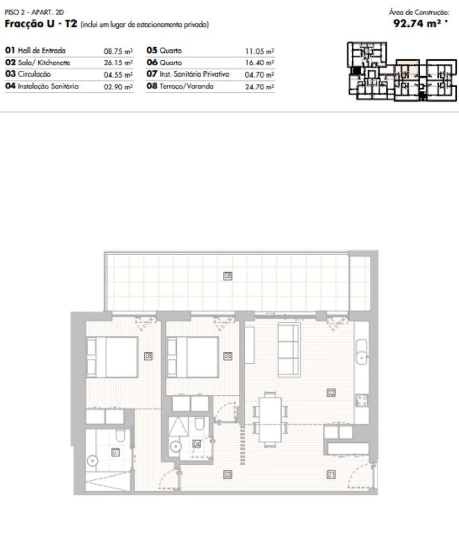 Apartamento T2 para Venda em Lagos (São Sebastião e Santa Maria) Foto 12