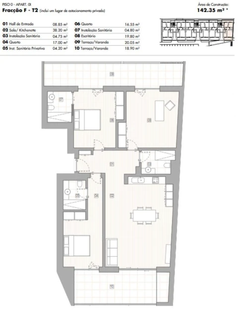 Apartamento T2 para Venda em Lagos (São Sebastião e Santa Maria)