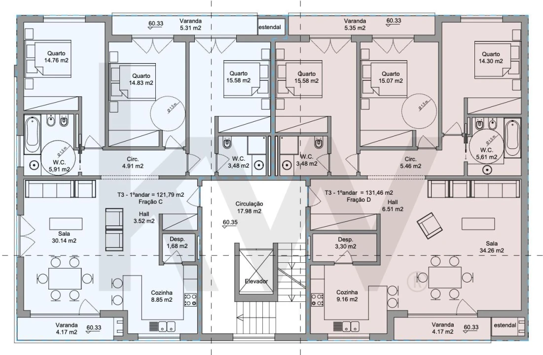 Apartamento T3 para Venda em Ramalhal Foto 27