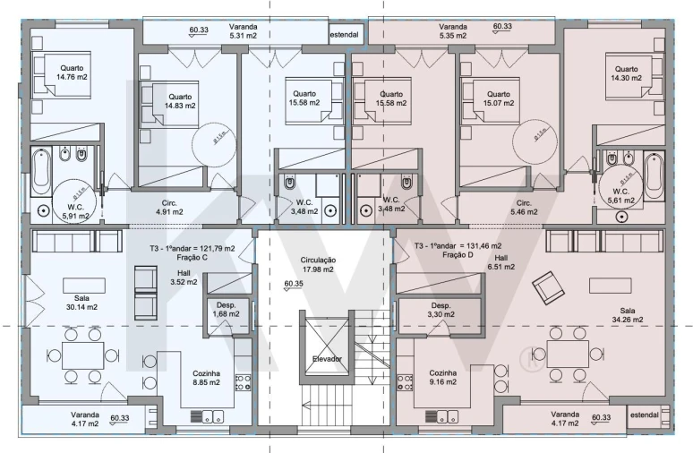Apartamento T3 para Venda em Ramalhal Foto 1