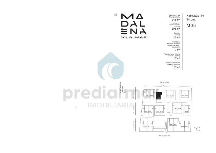 Moradia T4 para Venda em Madalena Planta 1