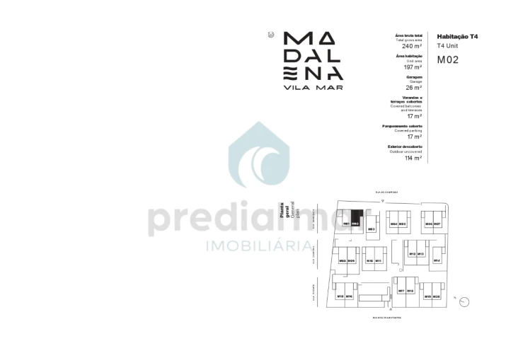 Moradia T4 para Venda em Madalena Planta 1