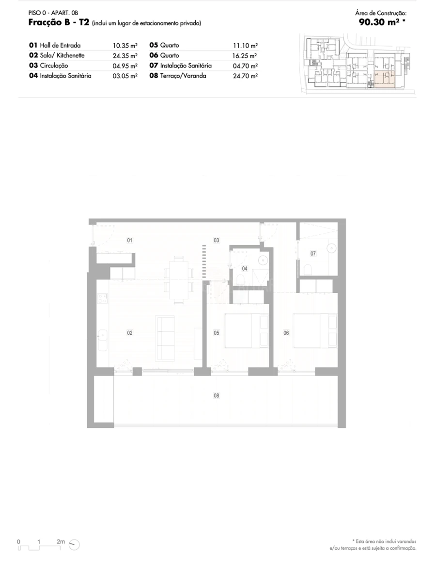 Apartamento T2 para Venda em Lagos (São Sebastião e Santa Maria) Planta 1