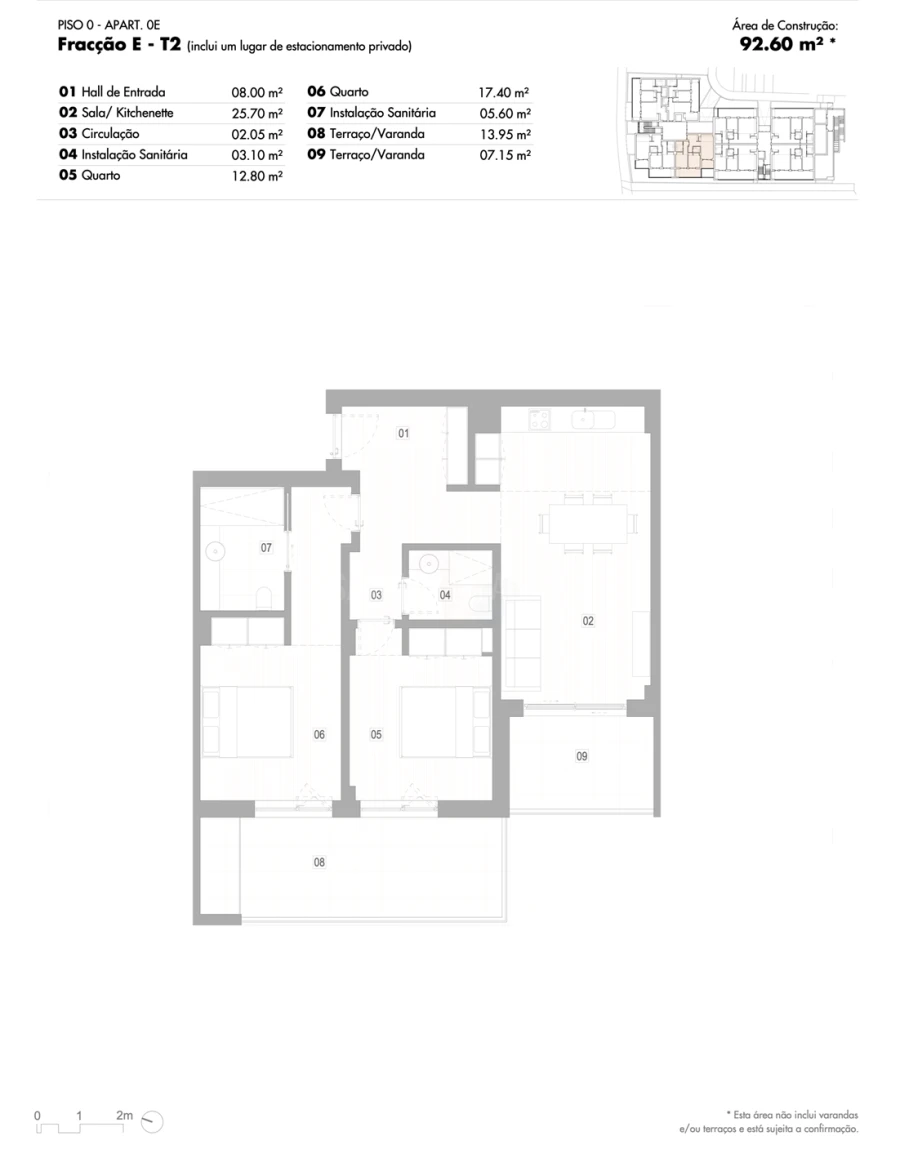 Apartamento T2 para Venda em Lagos (São Sebastião e Santa Maria) Planta 1