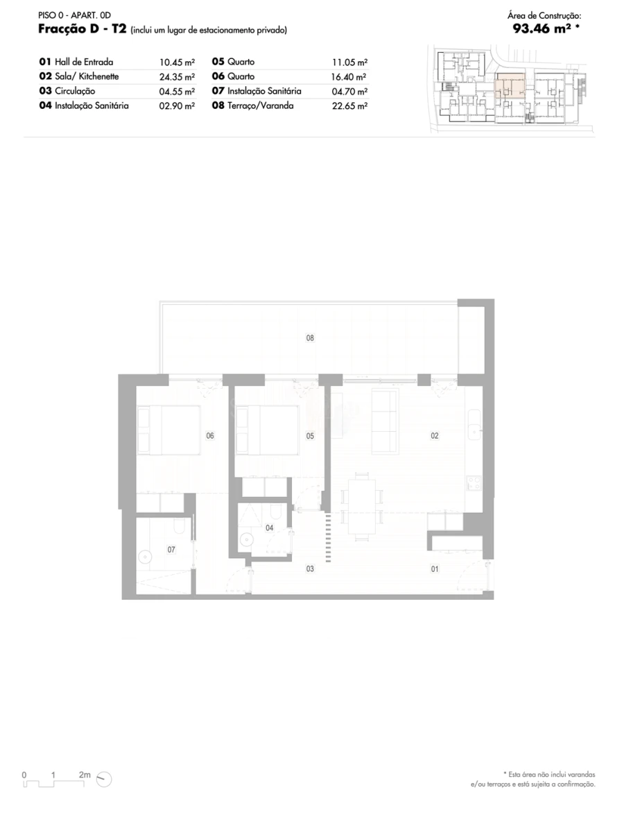 Apartamento T2 para Venda em Lagos (São Sebastião e Santa Maria) Planta 1