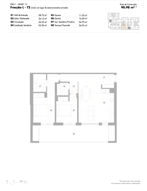 Apartamento T2 para Venda em Lagos (São Sebastião e Santa Maria)