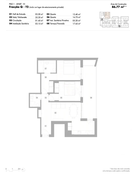 Apartamento T2 para Venda em Lagos (São Sebastião e Santa Maria)