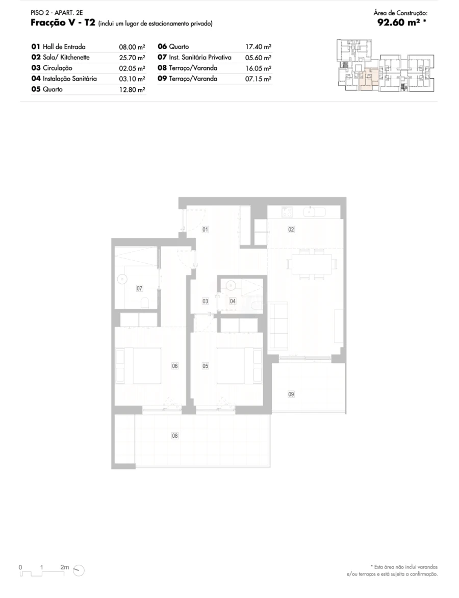 Apartamento T2 para Venda em Lagos (São Sebastião e Santa Maria) Planta 1