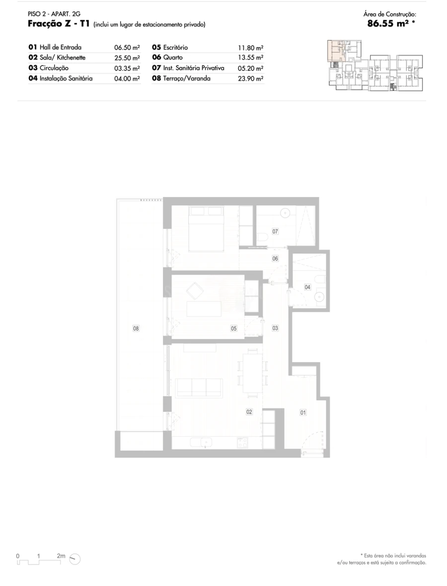 Apartamento T2 para Venda em Lagos (São Sebastião e Santa Maria) Foto 12