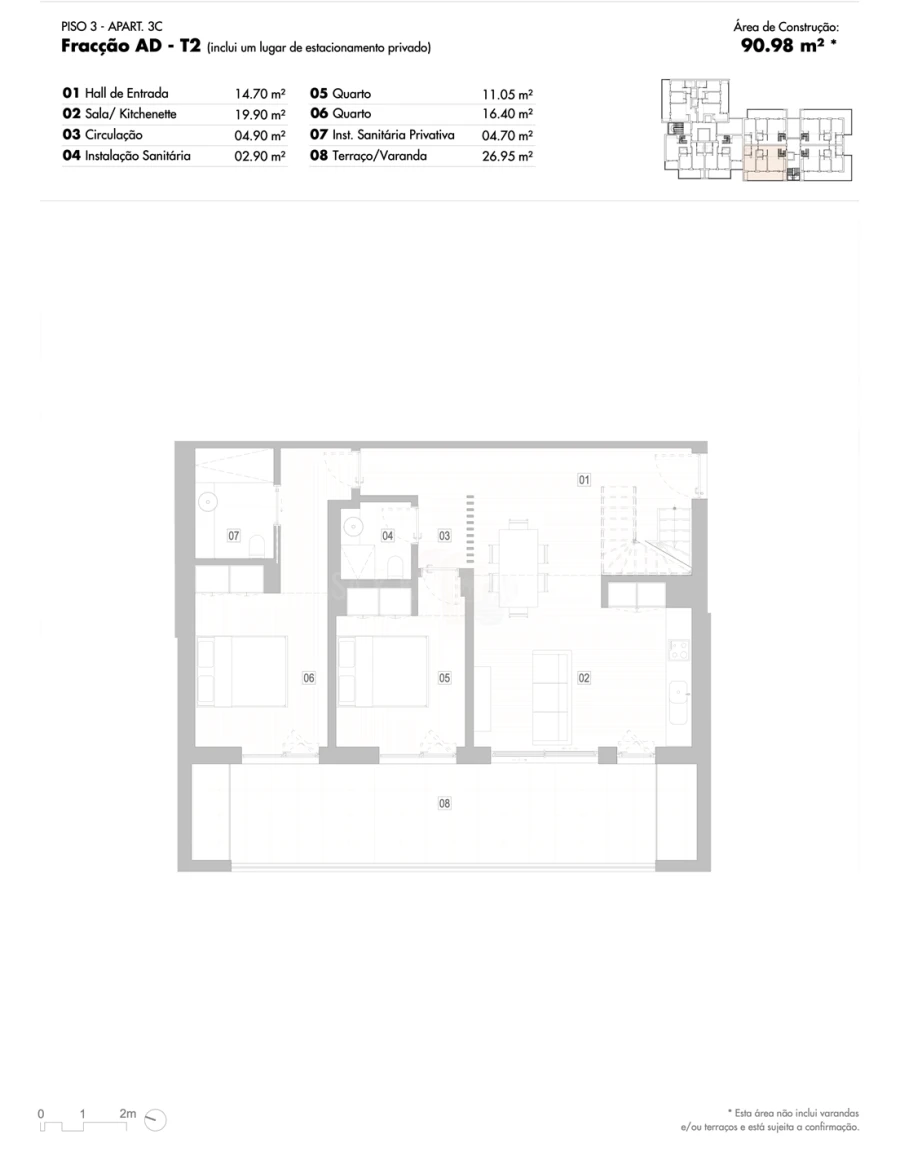 Apartamento T2 para Venda em Lagos (São Sebastião e Santa Maria) Foto 13