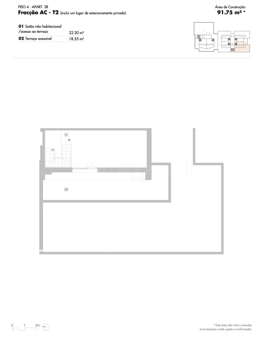 Apartamento T2 para Venda em Lagos (São Sebastião e Santa Maria) Planta 1