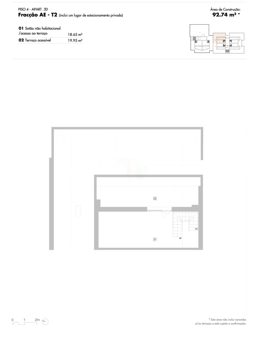 Apartamento T2 para Venda em Lagos (São Sebastião e Santa Maria) Planta 1