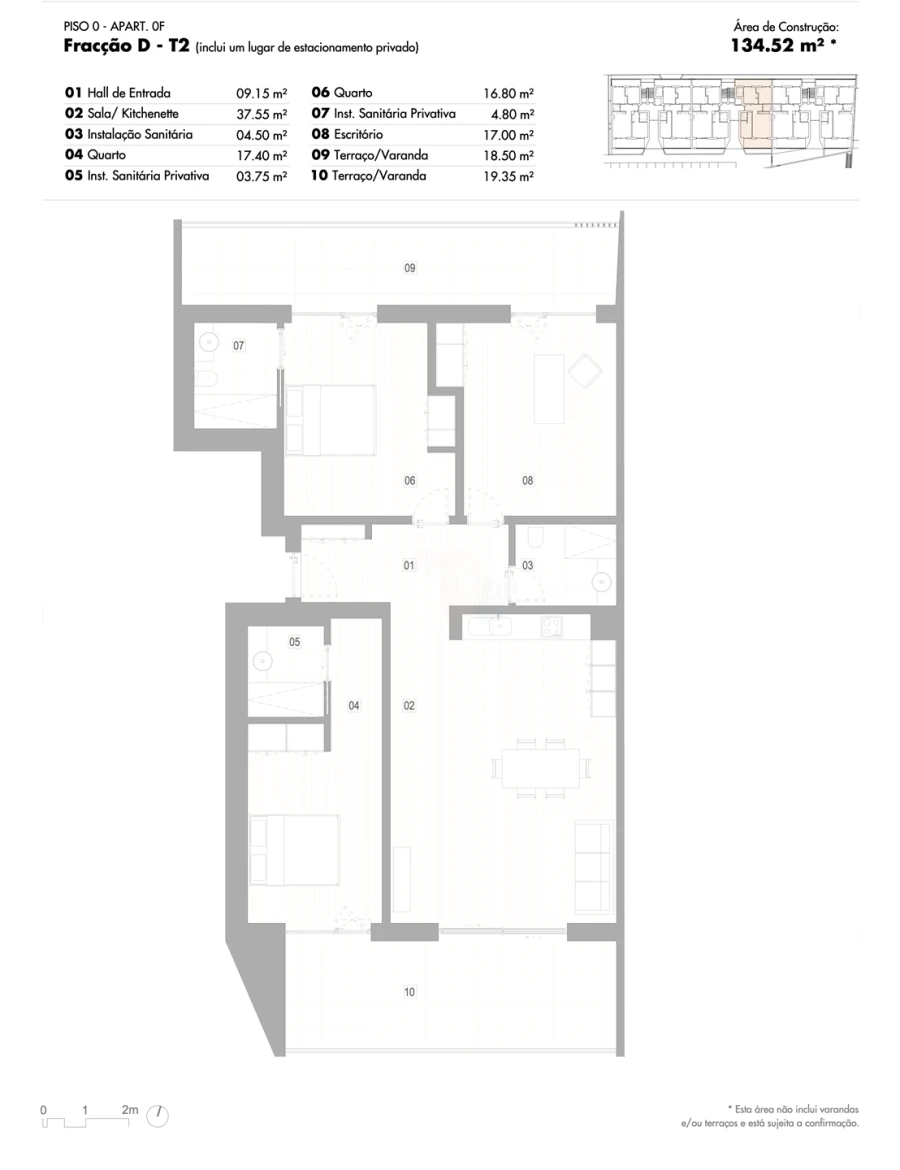 Apartamento T3 para Venda em Lagos (São Sebastião e Santa Maria) Planta 1
