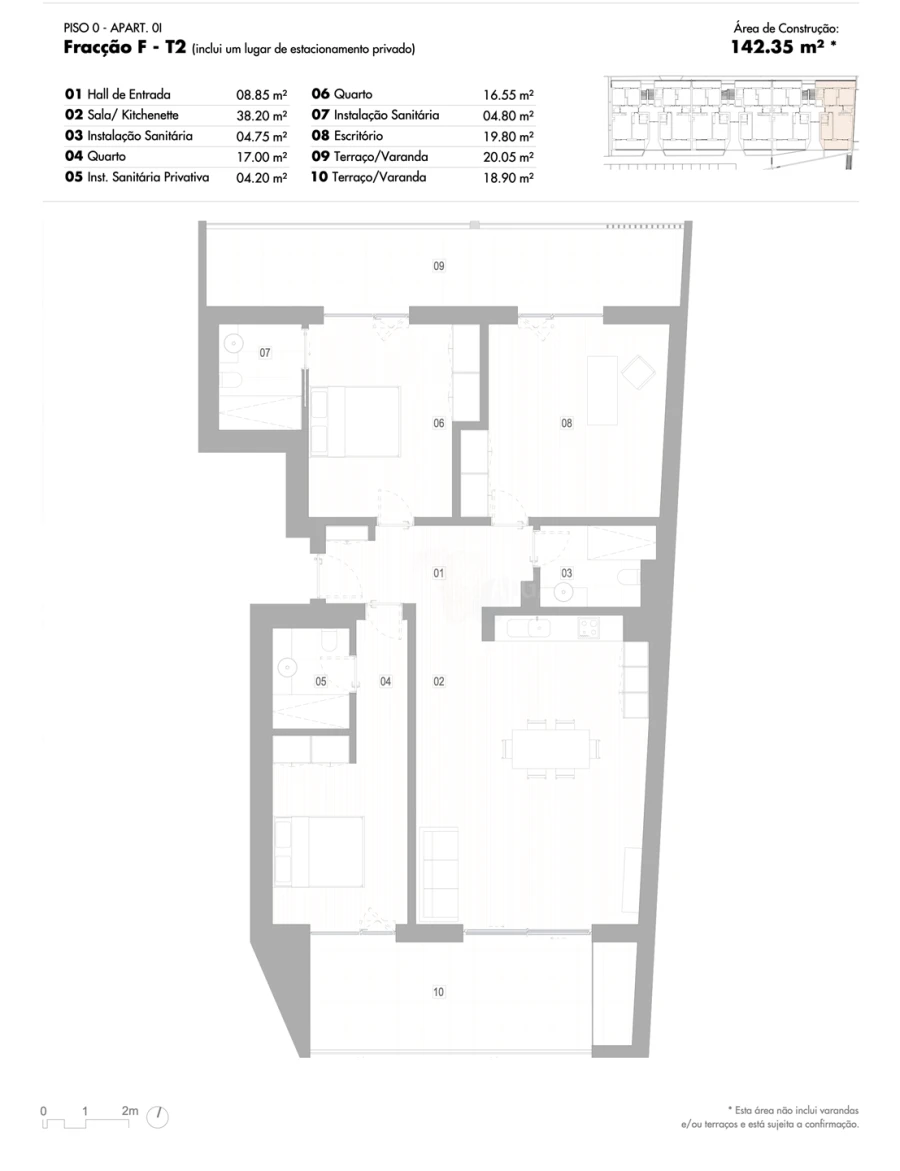 Apartamento T3 para Venda em Lagos (São Sebastião e Santa Maria) Planta 1