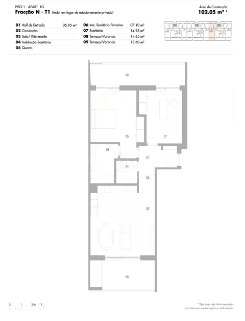 Apartamento T2 para Venda em Lagos (São Sebastião e Santa Maria)