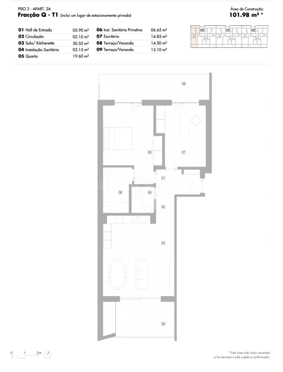 Apartamento T2 para Venda em Lagos (São Sebastião e Santa Maria) Foto 12