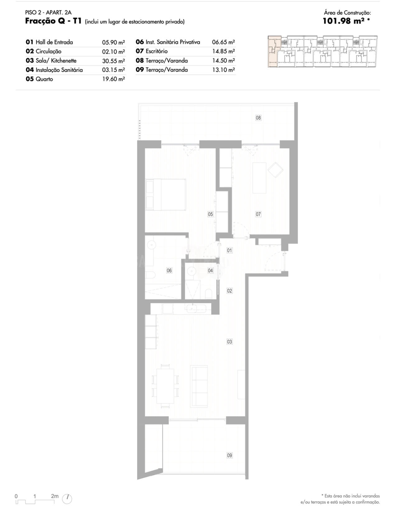 Apartamento T2 para Venda em Lagos (São Sebastião e Santa Maria) Foto 12