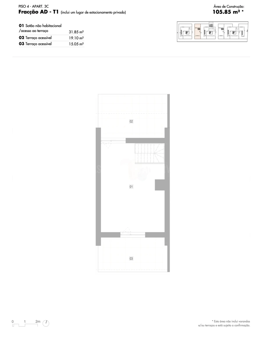 Apartamento T2 para Venda em Lagos (São Sebastião e Santa Maria) Planta 1