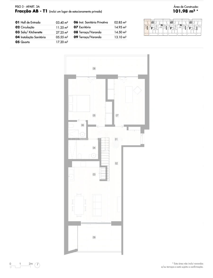 Apartamento T2 para Venda em Lagos (São Sebastião e Santa Maria) Planta 1