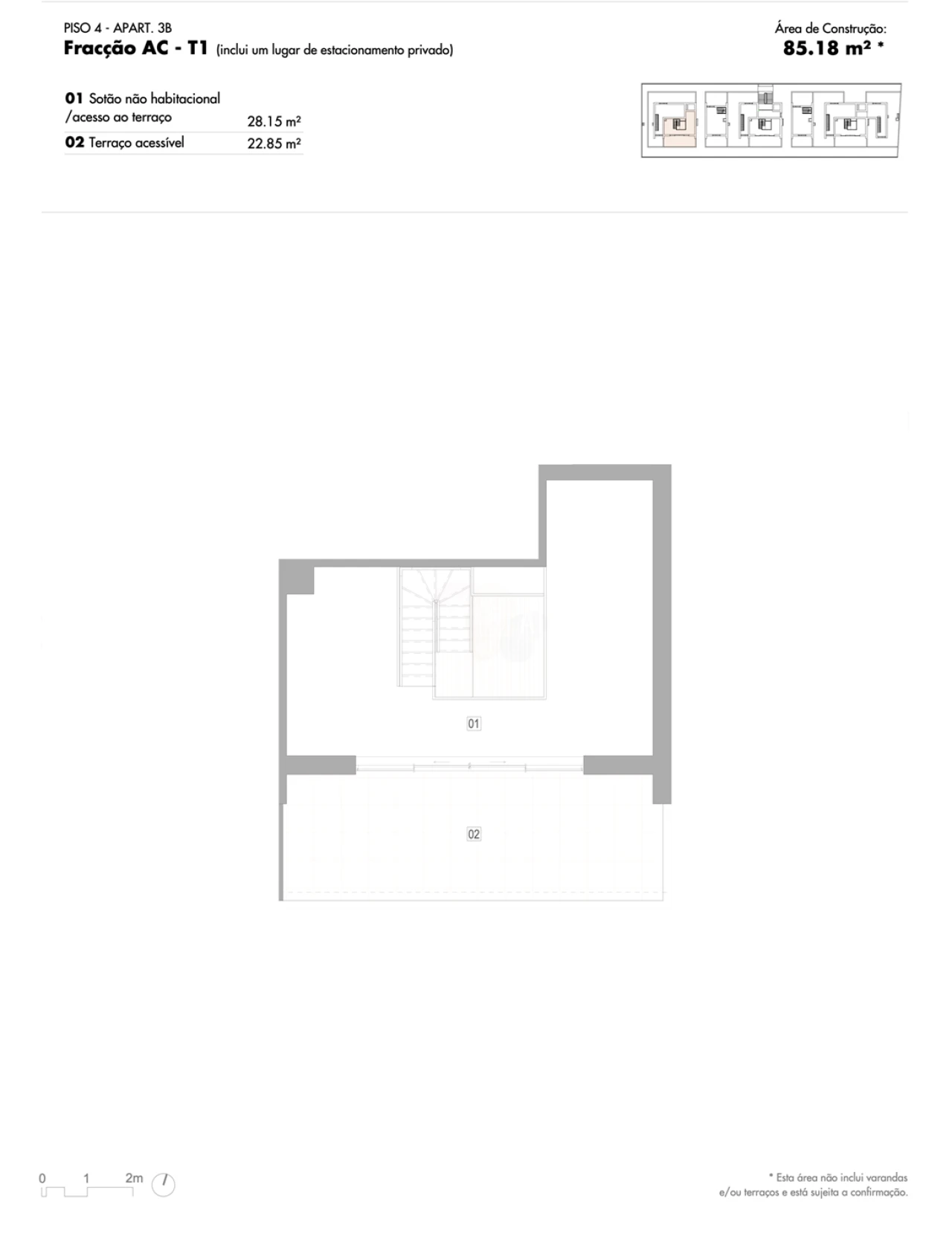 Apartamento T2 para Venda em Lagos (São Sebastião e Santa Maria) Planta 2