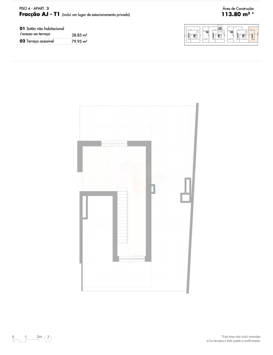 Apartamento T2 para Venda em Lagos (São Sebastião e Santa Maria) Planta 1