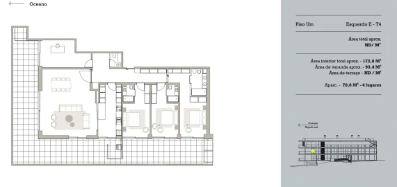 Apartamento T4 para Venda em Canidelo