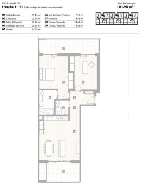 Apartamento T1 para Venda em Lagos (São Sebastião e Santa Maria)