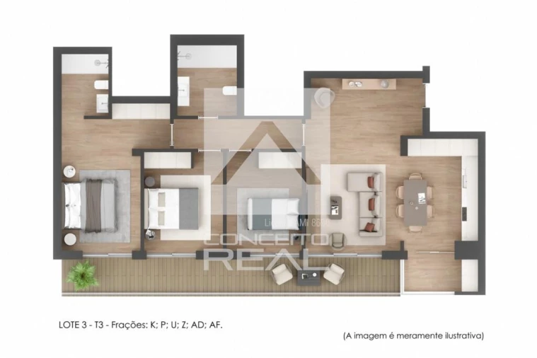Apartamento T3 para Venda em Lordelo Foto 4
