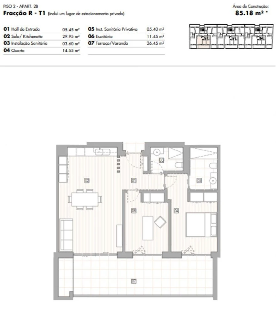 Apartamento T1 para Venda em Lagos (São Sebastião e Santa Maria) Foto 12