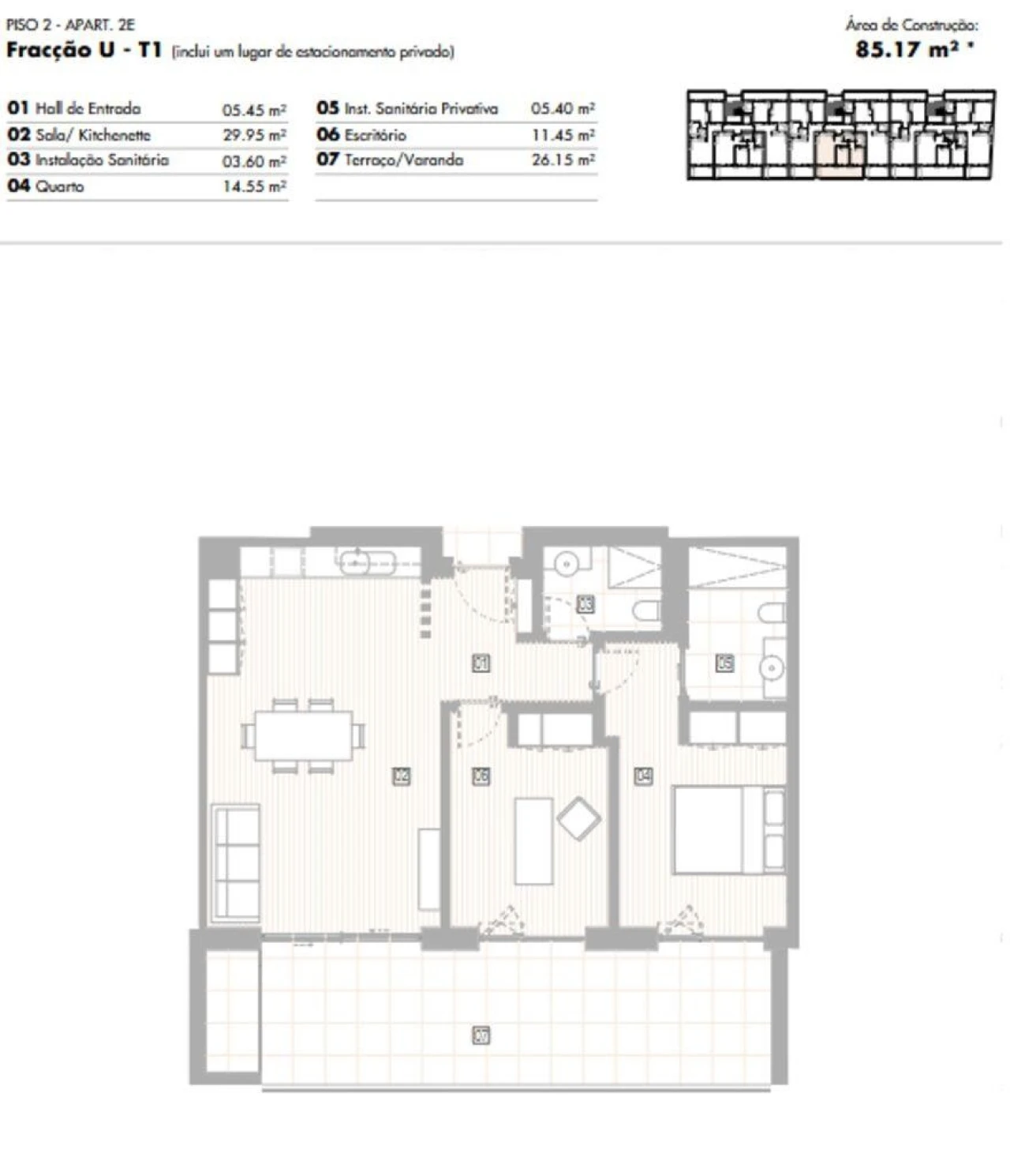 Apartamento T1 para Venda em Lagos (São Sebastião e Santa Maria) Foto 12