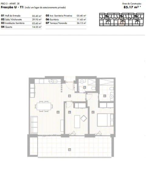 Apartamento T1 para Venda em Lagos (São Sebastião e Santa Maria)