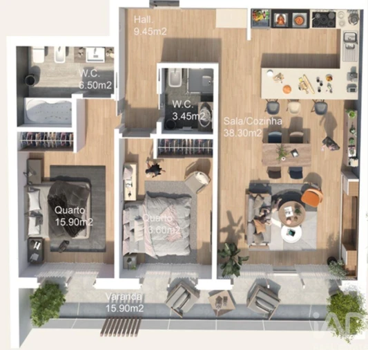 Apartamento T2 para Venda em Cadaval e Pêro Moniz Foto 5