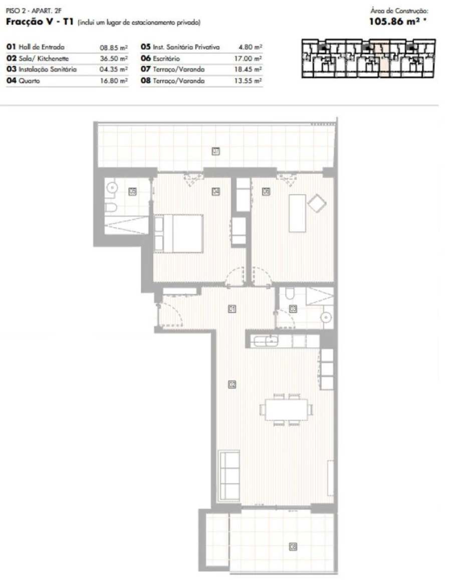 Apartamento T1 para Venda em Lagos (São Sebastião e Santa Maria) Foto 12