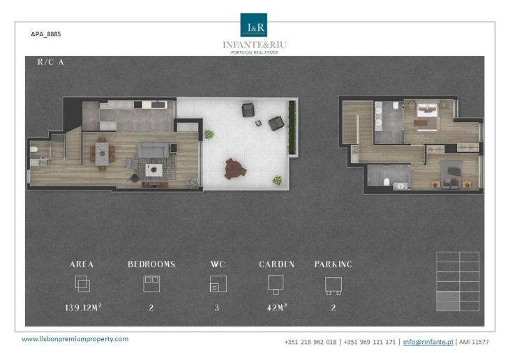 Apartamento T2 para Venda em Avenidas Novas Planta 1