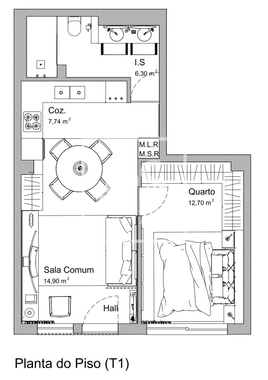 Apartamento T1 para Venda em Lomar e Arcos Foto 2