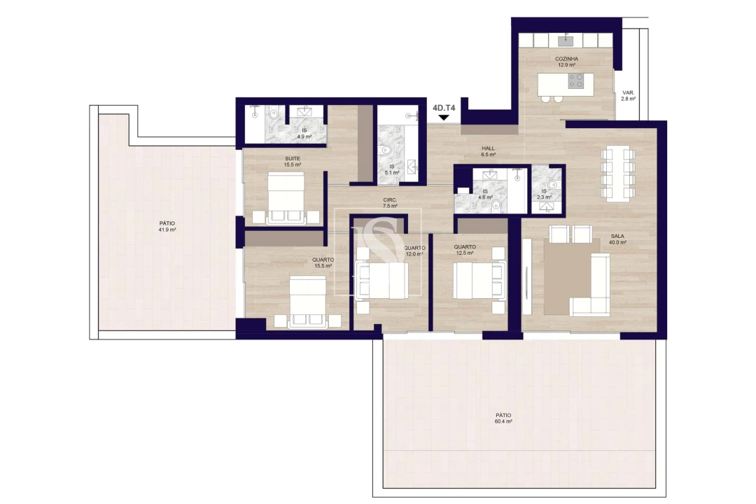 Apartamento T4 para Venda em Matosinhos e Leça da Palmeira Foto 5