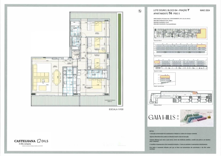 Apartamento T4 para Venda em Santa Marinha e São Pedro da Afurada Planta 1