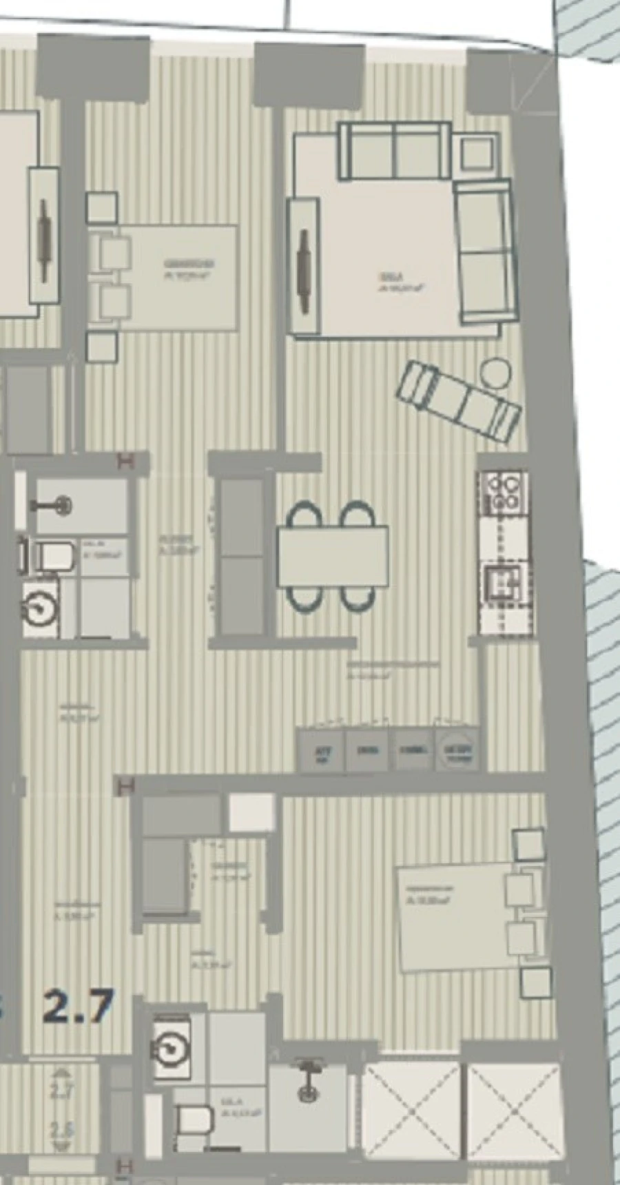 Apartamento T2 para Venda em Estrela Planta 1