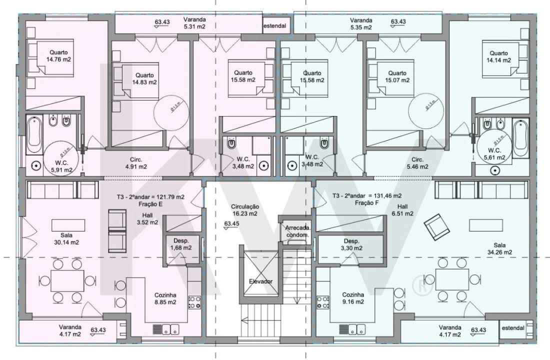 Apartamento T3 para Venda em Ramalhal Foto 29