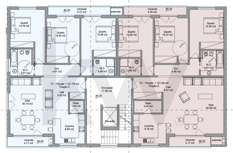 Apartamento T3 para Venda em Ramalhal Foto 1