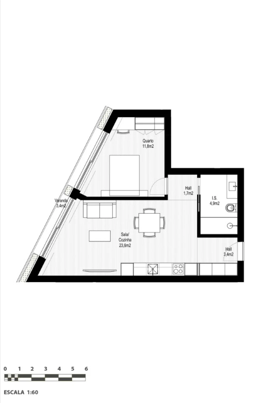 Apartamento T1 para Venda em Paranhos Foto 8