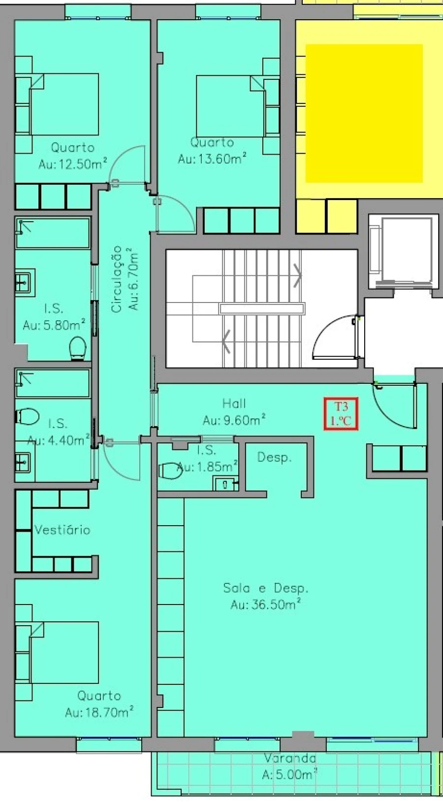 Apartamento T3 para Venda em Ericeira Planta 1